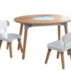 Table Enfant Mid Century Et 2 Chaises Blanc/naturel Kidkraft 26195