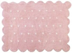 Tapis 100% Coton Biscuit Rose 120x160