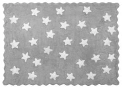 Tapis 100% Coton étoiles Gris 120x160