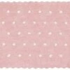 Tapis 100% Coton Pois Rose 120x160