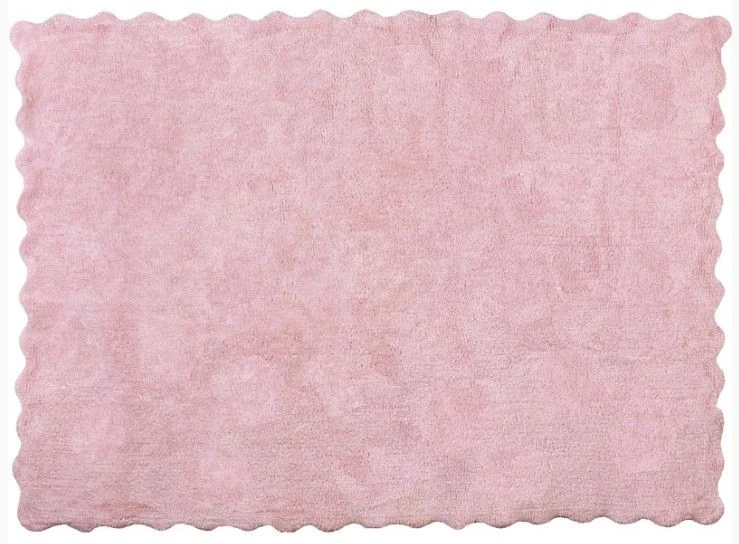 Tapis 100% Coton Uni Rose 120x160 1 Tapis 100% Coton Uni Rose 120x160