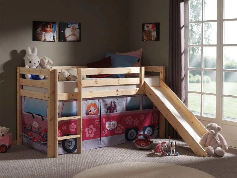 Tente Pour Lit Mezzanine Tissu Rose Little Princess 2 Tente Pour Lit Mezzanine Tissu Rose Little Princess – Image 2