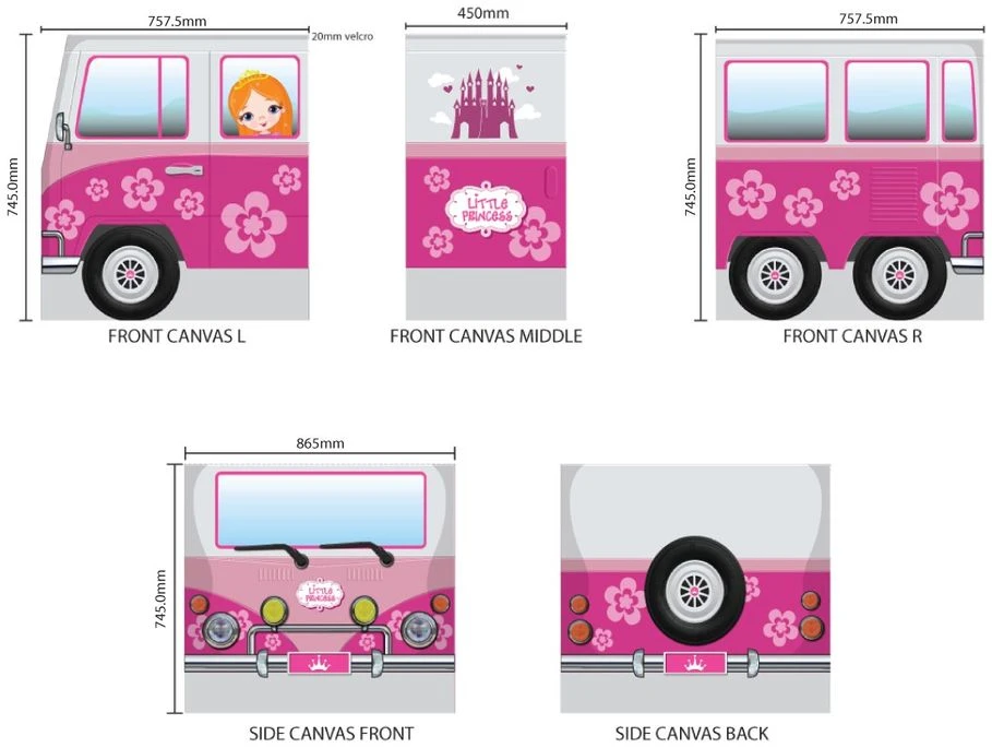 Tente Pour Lit Mezzanine Tissu Rose Little Princess 3 Tente Pour Lit Mezzanine Tissu Rose Little Princess – Image 3