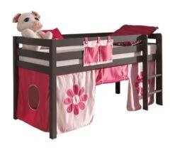 Tente Pour Lit Mezzanine Tissu Rose Pink Flower