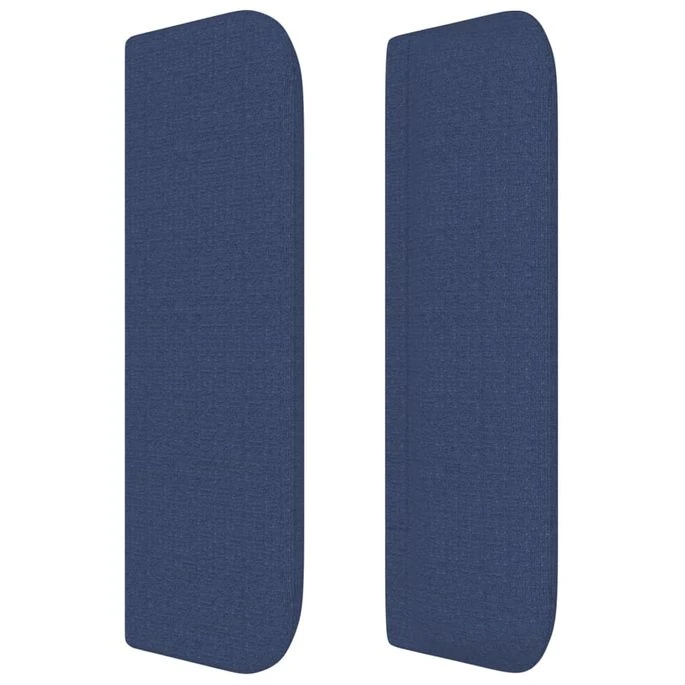 Tête De Lit Avec Oreilles Bleu 147x16x78/88 Cm Tissu 4 Tête De Lit Avec Oreilles Bleu 147x16x78/88 Cm Tissu – Image 4