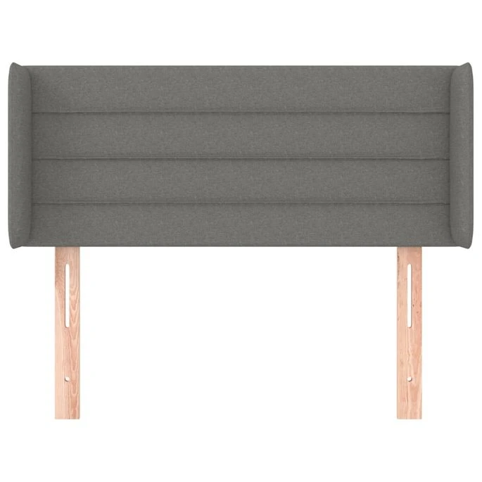 Tête De Lit Avec Oreilles Gris Foncé 83x16x78/88 Cm Tissu 3 Tête De Lit Avec Oreilles Gris Foncé 83x16x78/88 Cm Tissu – Image 3