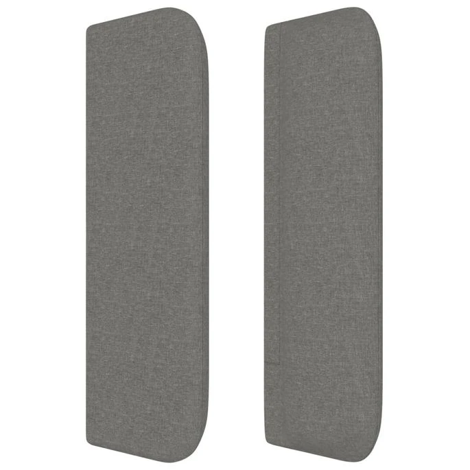Tête De Lit Avec Oreilles Gris Foncé 83x16x78/88 Cm Tissu 4 Tête De Lit Avec Oreilles Gris Foncé 83x16x78/88 Cm Tissu – Image 4