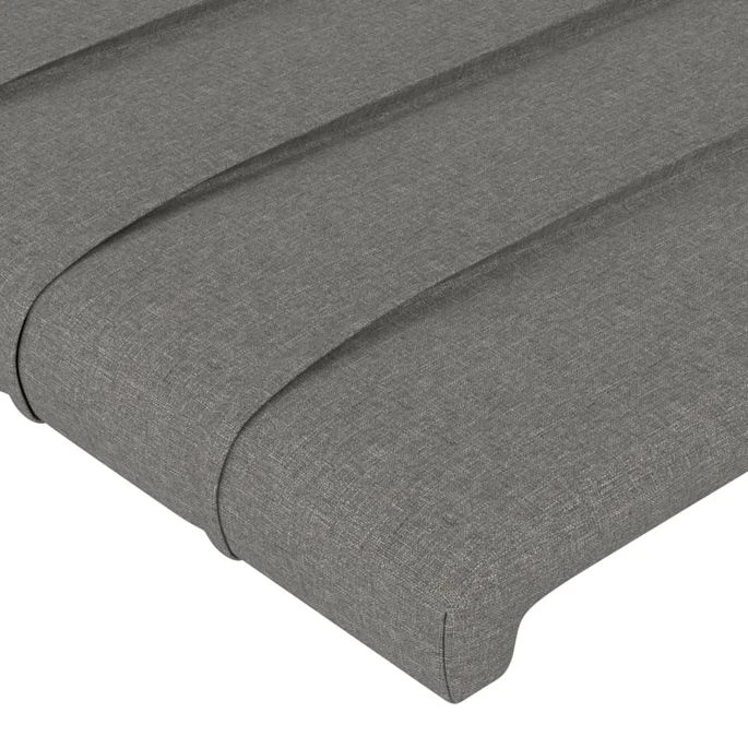 Tête De Lit Avec Oreilles Gris Foncé 83x16x78/88 Cm Tissu 5 Tête De Lit Avec Oreilles Gris Foncé 83x16x78/88 Cm Tissu – Image 5