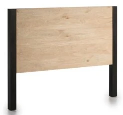 Tête De Lit Bois Massif Clair Et Noir Mat Tihary 160 Cm