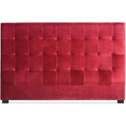 Tête De Lit Capitonnée Velours Rouge 180 Luxa