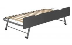 Tiroir De Lit Sur Pieds 90x200 Cm Bois Anthracite Home Kid