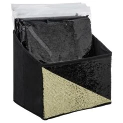 Tiroir De Rangement - 31 X 31 Cm - Sequin Noir -Vente De Chambre tiroir de rangement 31 x 31 cm sequin noir 3560239651727 456548