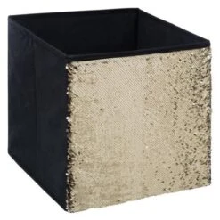 Tiroir De Rangement - 31 X 31 Cm - Sequin Noir -Vente De Chambre tiroir de rangement 31 x 31 cm sequin noir 3560239651727 456549