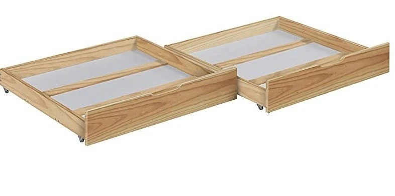 Tiroirs De Lit Pin Massif Naturel 90 - Lot De 2 1 Tiroirs De Lit Pin Massif Naturel 90 - Lot De 2