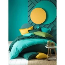 TODAY Housse De Couette 100% Coton - 220x240 Cm - Vert émeraude -Vente De Chambre today housse de couette 100 coton 220x240 cm vert emeraude 3574642014239 426936