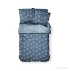 TODAY Parure De Couette 100 % Coton 220x240cm SUNSHINE #3.36 - Bleu Et Rose