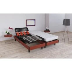 VIGO Ensemble Relaxation Matelas + Sommiers électriques 2 X 80 X 200 Cm - Mousse - 16 Cm - Ferme