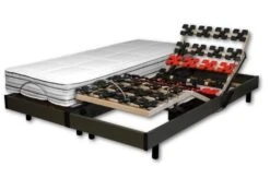 WEBED Ensemble Matelas + Sommier Relaxation 160 X 200 - Latex - 18 Cm - Mi-ferme Et équilibré - Gris - MALAGA