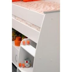 Lit Combiné Enfant Classique - Décor Blanc Megeve - L 90 X L 200 Cm -Vente De Chambre zola lit combine enfant classique decor blanc megeve l 90 x l 200 cm 3480940174929 536105