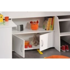 Lit Combiné Enfant Classique - Décor Blanc Megeve - L 90 X L 200 Cm -Vente De Chambre zola lit combine enfant classique decor blanc megeve l 90 x l 200 cm 3480940174929 536107